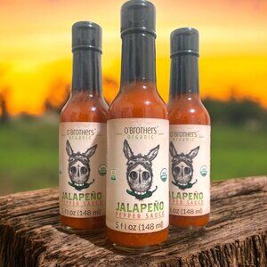O Brothers Organic Jalapeno Hot Sauce 5 oz (Pack of 3)